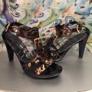 Antonio Melani  black and gold heels size 9